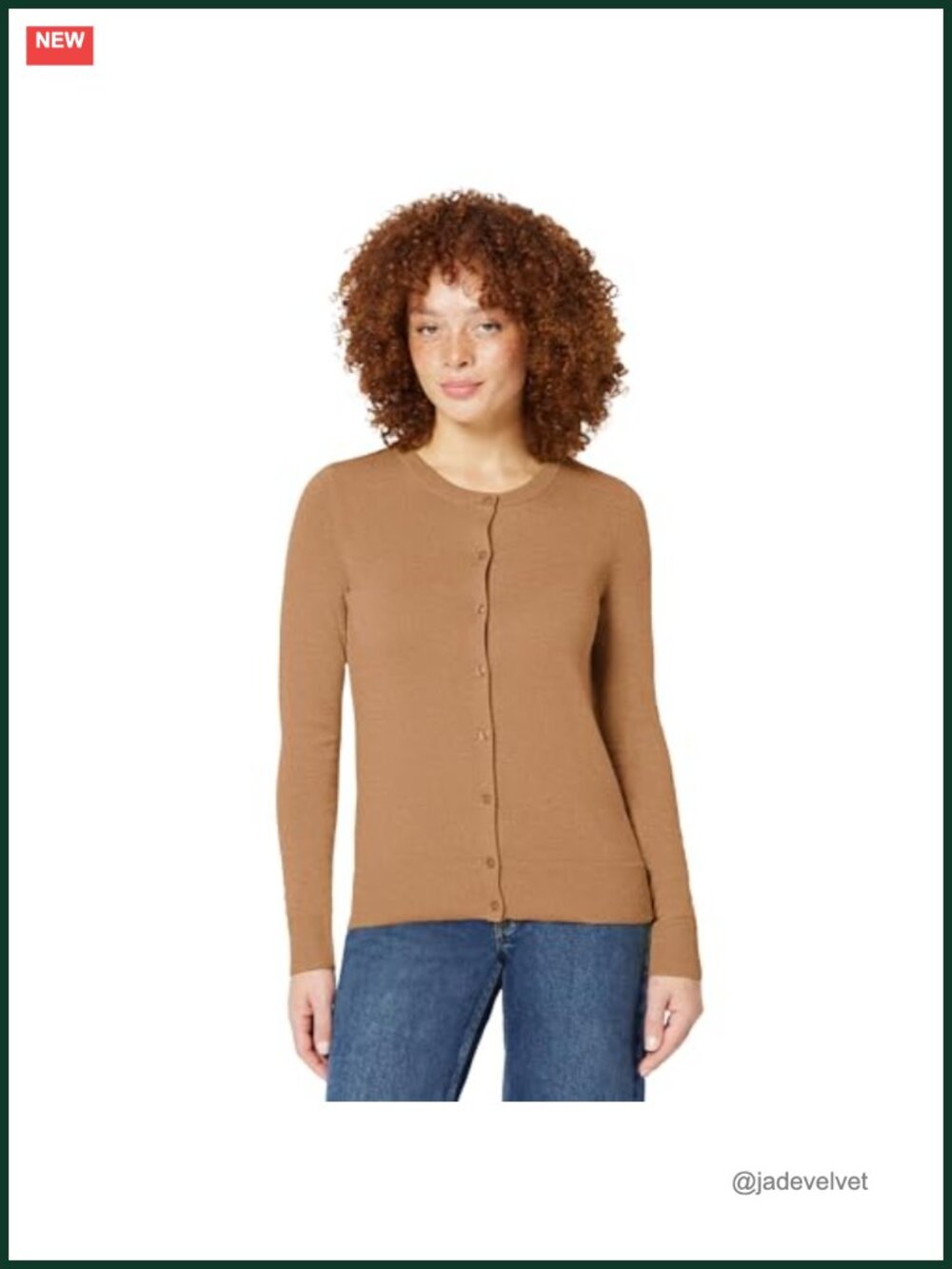 Women's Lightweight Crewneck Button Front Cardigan Sweater Regular Fit